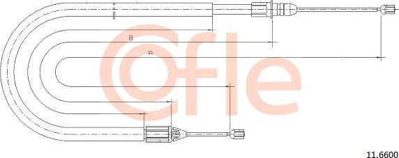 Cofle 11.6600 - Cięgło, hamulec postojowy www.parts5.com