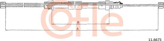 Cofle 11.6673 - Żażné lanko parkovacej brzdy www.parts5.com