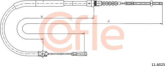 Cofle 92.11.6025 - Cable, parking brake www.parts5.com