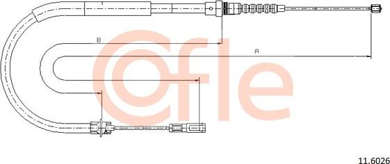 Cofle 92.11.6026 - Cable, parking brake www.parts5.com