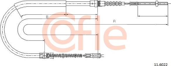 Cofle 11.6022 - Cable, parking brake www.parts5.com