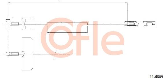 Cofle 11.6809 - Жило, ръчна спирачка www.parts5.com