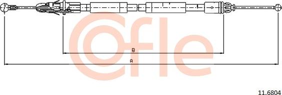 Cofle 11.6804 - Żażné lanko parkovacej brzdy www.parts5.com