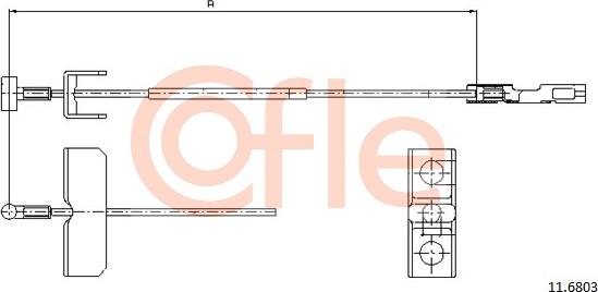 Cofle 11.6803 - Cable, parking brake www.parts5.com