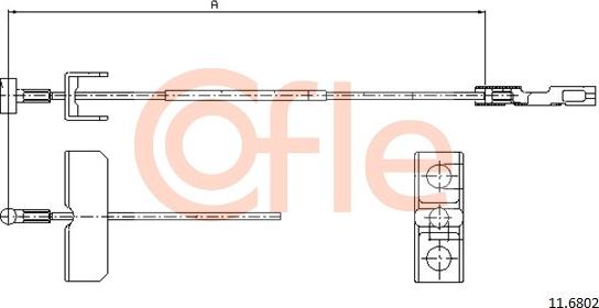 Cofle 11.6802 - Cable, parking brake www.parts5.com