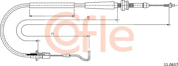 Cofle 11.0637 - Cablu acceleratie www.parts5.com