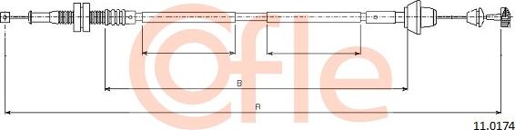 Cofle 11.0174 - Accelerator Cable www.parts5.com