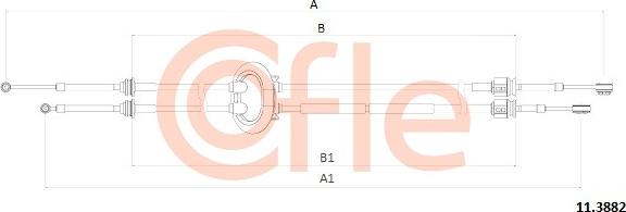 Cofle 11.3882 - Cable, manual transmission www.parts5.com