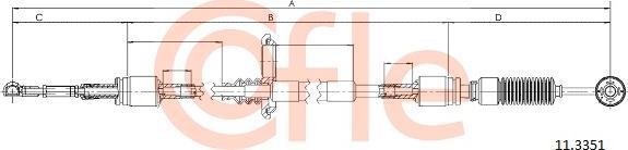 Cofle 92.11.3351 - Трос, ступенчатая коробка передач www.parts5.com