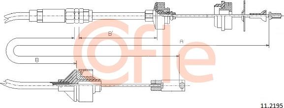 Cofle 11.2195 - Clutch Cable www.parts5.com