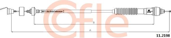 Cofle 92.11.2198 - Cable de accionamiento, accionamiento del embrague www.parts5.com