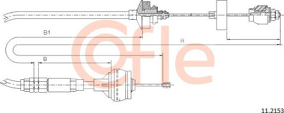 Cofle 11.2153 - Clutch Cable www.parts5.com