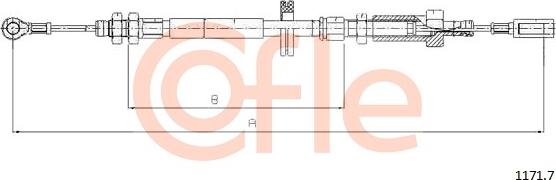 Cofle 92.1171.7 - Cable, parking brake parts5.com