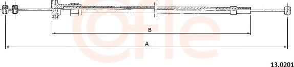 Cofle 13.0201 - Bonnet Cable www.parts5.com