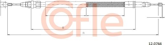 Cofle 12.0744 - Čelično uže, parkirna kočnica www.parts5.com