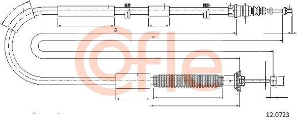 Cofle 12.0723 - Cablu, frana de parcare www.parts5.com