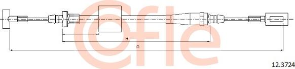 Cofle 12.3724 - Cable, parking brake www.parts5.com