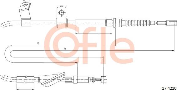 Cofle 92.17.4210 - Cable, parking brake parts5.com