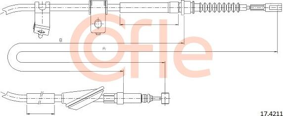 Cofle 92.17.4211 - Cable, parking brake parts5.com