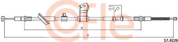 Cofle 17.4226 - Cablu, frana de parcare www.parts5.com