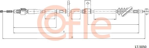 Cofle 17.5050 - Cable, parking brake www.parts5.com