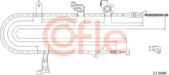 Cofle 92175060 - Cablu, frana de parcare www.parts5.com