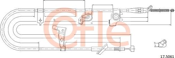 Cofle 92175061 - Cablu, frana de parcare www.parts5.com