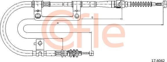 Cofle 92.17.6042 - Cable, parking brake www.parts5.com