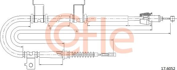 Cofle 92.17.6052 - Cablu, frana de parcare www.parts5.com