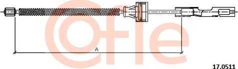 Cofle 17.0511 - Cable, parking brake www.parts5.com