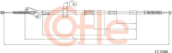 Cofle 92.17.1560 - Cable de accionamiento, freno de estacionamiento www.parts5.com