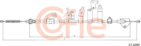 Cofle 17.1099 - Cable, parking brake www.parts5.com