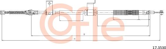 Cofle 17.3530 - Cable de accionamiento, freno de estacionamiento www.parts5.com