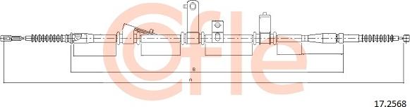 Cofle 17.2568 - Cable, parking brake www.parts5.com