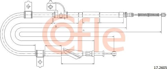 Cofle 17.2605 - Cięgło, hamulec postojowy www.parts5.com