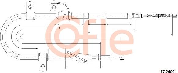 Cofle 17.2600 - Cablu, frana de parcare www.parts5.com