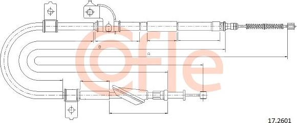 Cofle 17.2601 - Seilzug, Feststellbremse www.parts5.com