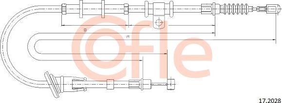 Cofle 17.2028 - Cablu, frana de parcare www.parts5.com