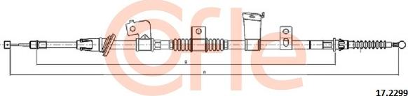 Cofle 17.2299 - Cable, parking brake www.parts5.com