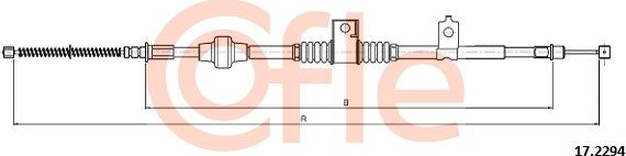 Cofle 17.2294 - Cable de accionamiento, freno de estacionamiento www.parts5.com