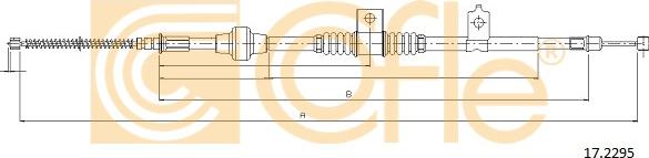 Cofle 17.2295 - Cable de accionamiento, freno de estacionamiento www.parts5.com