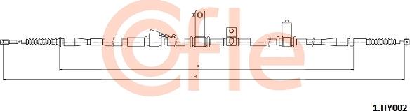 Cofle 92.1.HY002 - Cable, parking brake www.parts5.com