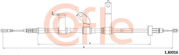 Cofle 92.1.KI016 - Cable, parking brake www.parts5.com