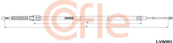 Cofle 921VK003 - Cięgło, hamulec postojowy www.parts5.com