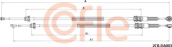 Cofle 2CB.DA003 - Трос, ступенчатая коробка передач www.parts5.com