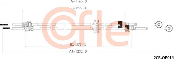 Cofle 2CB.OP014 - Cable, manual transmission www.parts5.com