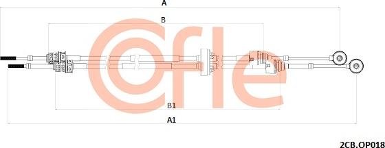 Cofle 2CB.OP018 - Seilzug, Schaltgetriebe www.parts5.com