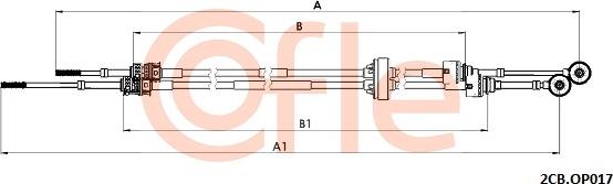 Cofle 92.2CB.OP017 - Cable, manual transmission www.parts5.com