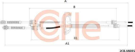 Cofle 92.2CB.VK015 - Cablu,transmisie manuala www.parts5.com