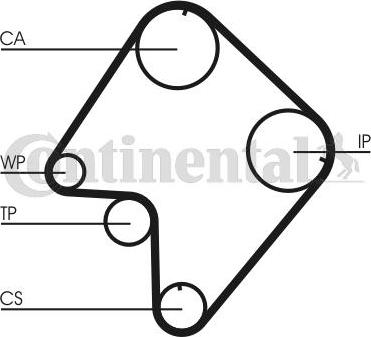 Continental CTAM CT 832 - Timing Belt www.parts5.com